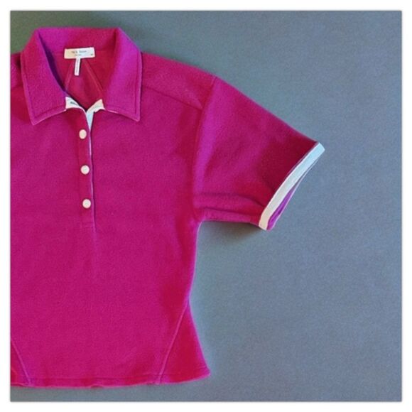 Rag & Bone Pink Polo Tee - Picture 7 of 16